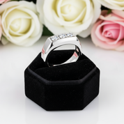 Three Stones Diamond Men's Wedding Band-Black Diamonds New York