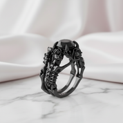 Together Forever- 1.25 Carat Black Diamond Gothic Ring Set-Black Diamonds New York