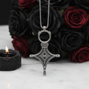 Traditional Rebel Gothic Cross Necklace-Black Diamonds New York