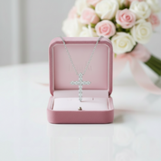 Trendy Cross Diamond Option Necklace-Black Diamonds New York