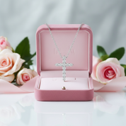 Trendy Cross Diamond Necklace-Black Diamonds New York