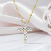 Trendy Cross Diamond Necklace-Black Diamonds New York