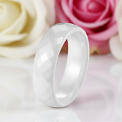 Trendy Men's Ceramic Wedding Band-Black Diamonds New York