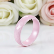 Trendy Men's Ceramic Wedding Band-Black Diamonds New York