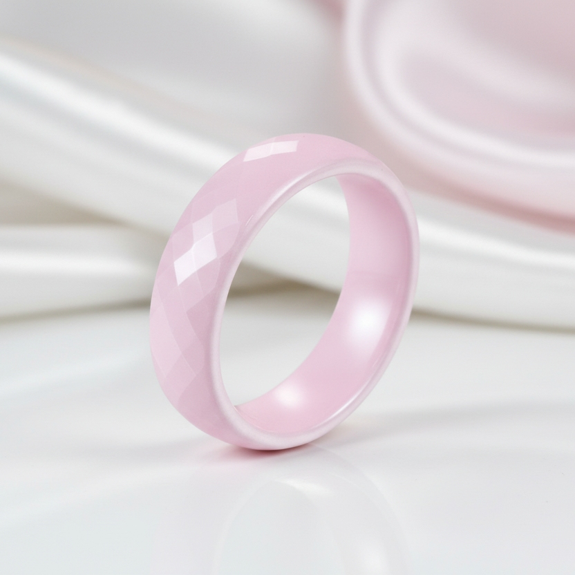 Trendy Men's Ceramic Wedding Band-Black Diamonds New York