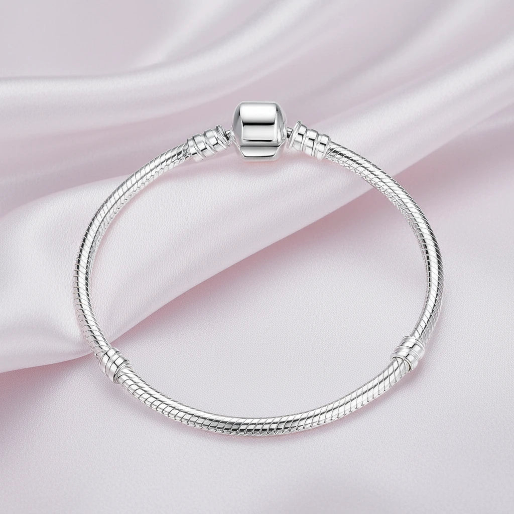 Trendy Round Charms Bangle Bracelet-Black Diamonds New York