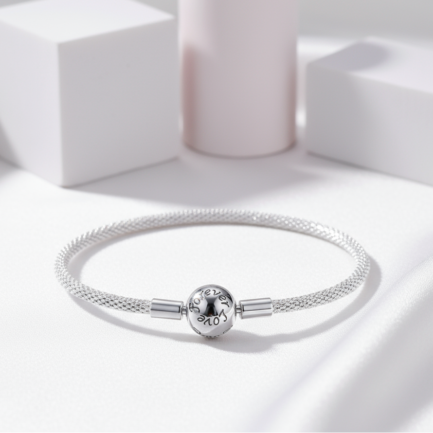 Trendy Round Charms Bangle Bracelet-Black Diamonds New York