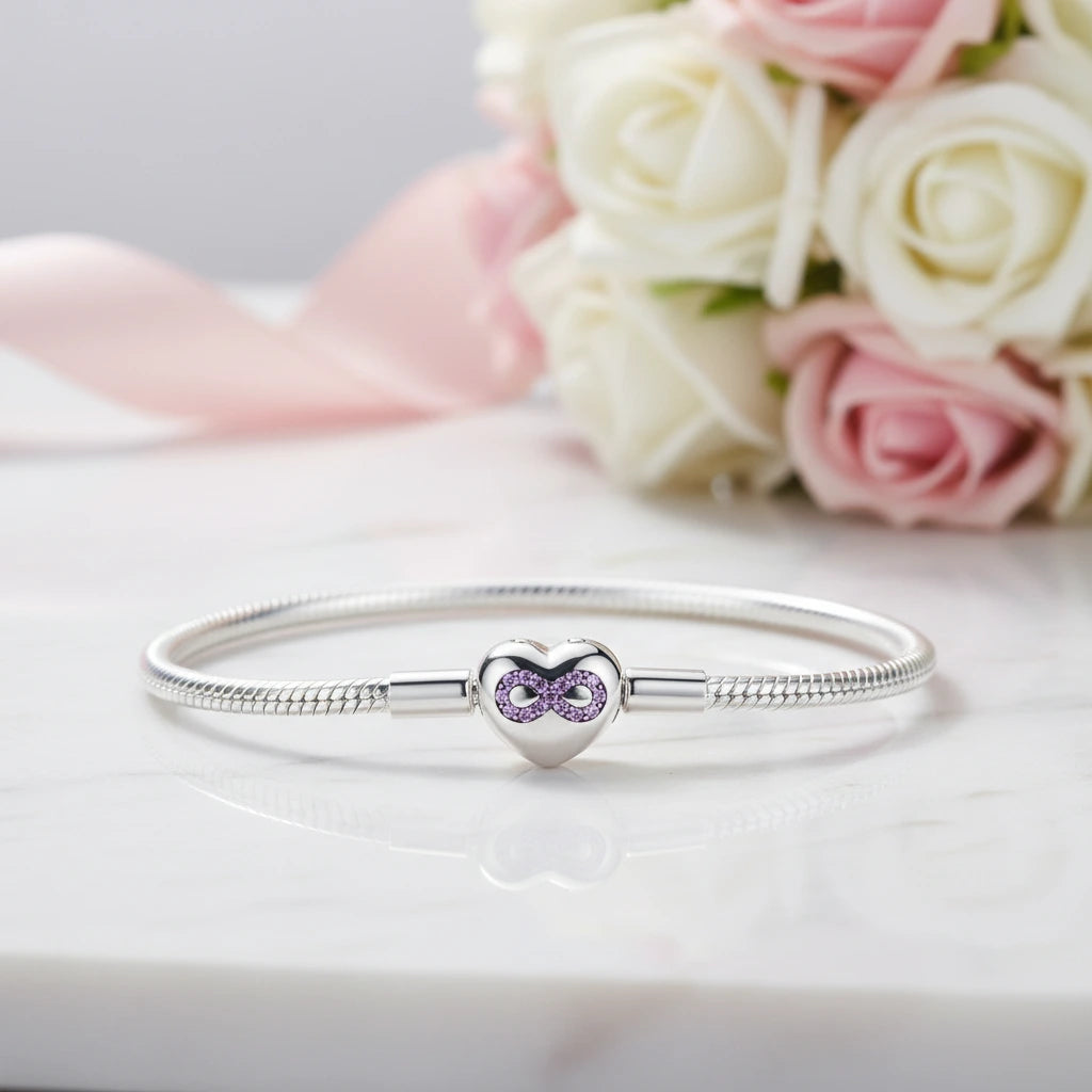 Trendy Round Charms Bangle Bracelet-Black Diamonds New York