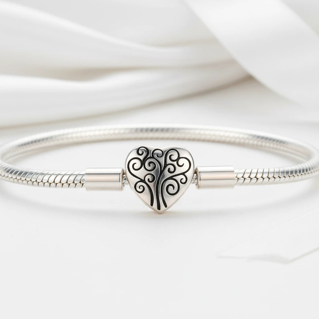 Trendy Round Charms Bangle Bracelet-Black Diamonds New York