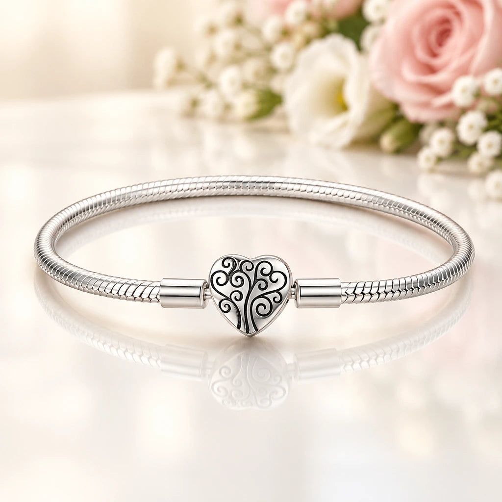 Trendy Round Charms Bangle Bracelet-Black Diamonds New York