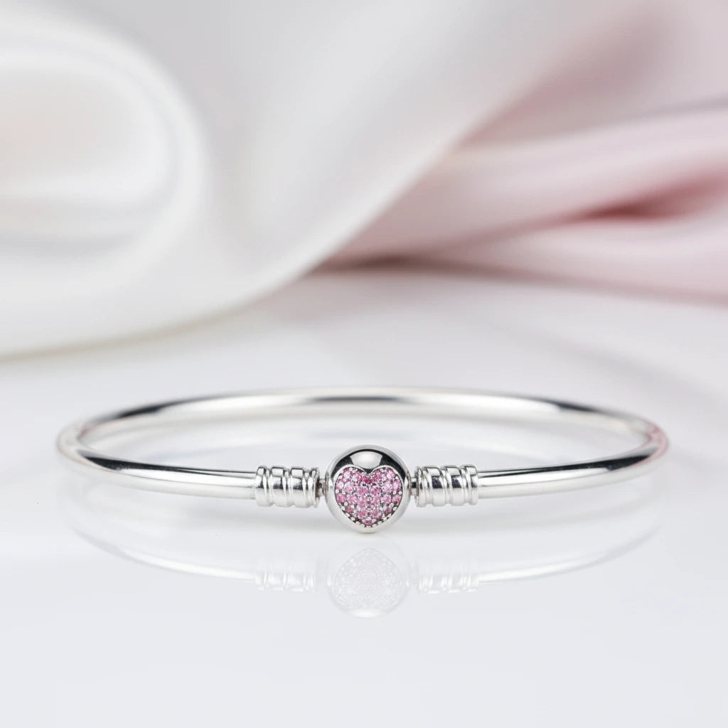 Trendy Round Charms Bangle Bracelet-Black Diamonds New York