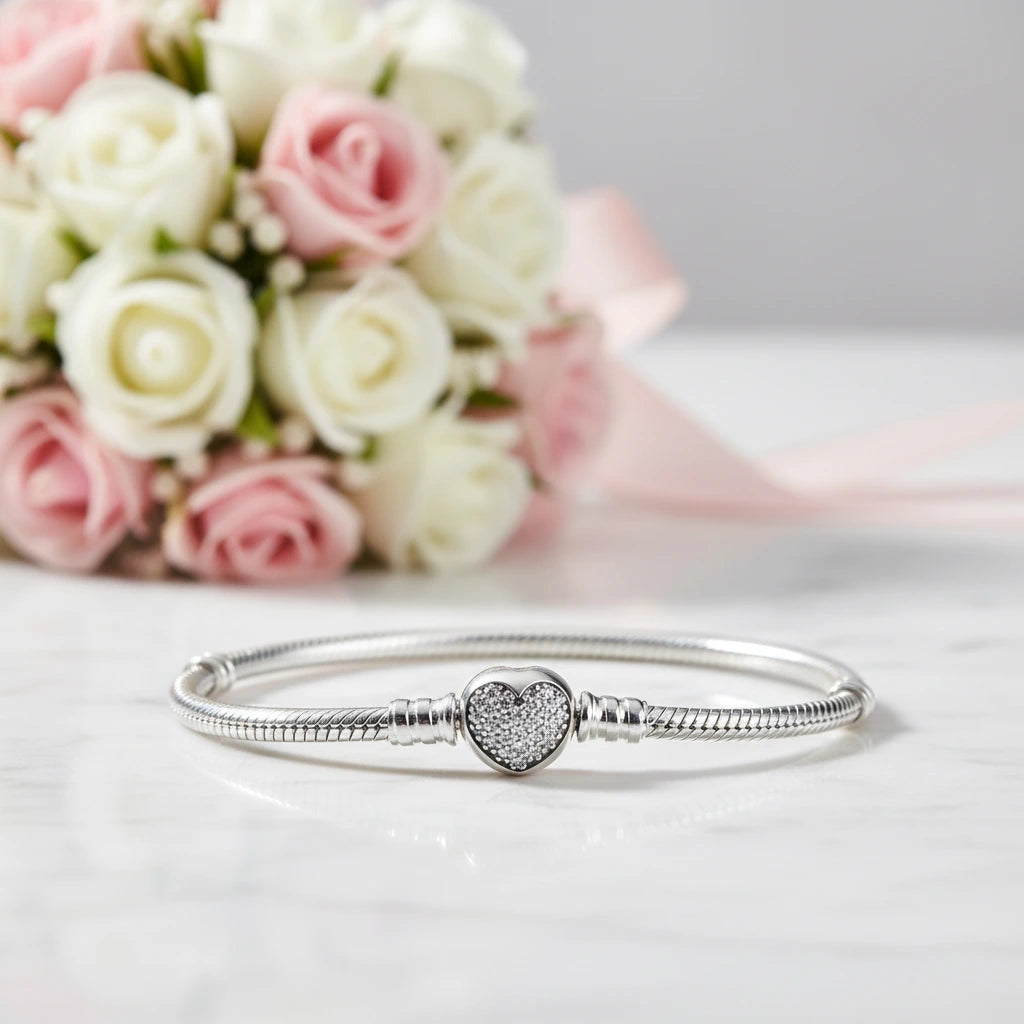 Trendy Round Charms Bangle Bracelet-Black Diamonds New York