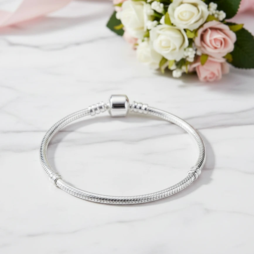 Trendy Round Charms Bangle Bracelet-Black Diamonds New York