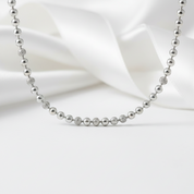 Trendy Women's Chain Necklace-Black Diamonds New York