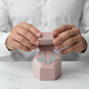 Triangular Shaped Mesh Shimmering Diamond Earrings-Black Diamonds New York