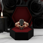 True Love Rings- 14k White Gold Limited Coffin Cut Diamond Option Rings-Black Diamonds New York