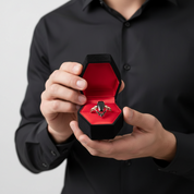 True Love Rings- 14k White Gold Limited Coffin Cut Diamond Rings-Black Diamonds New York