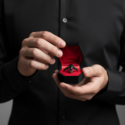 True Love Rings- 14k White Gold Limited Coffin Cut Diamond Option Rings-Black Diamonds New York