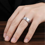 Tungsten Carbide Groove Line with Diamond-Black Diamonds New York