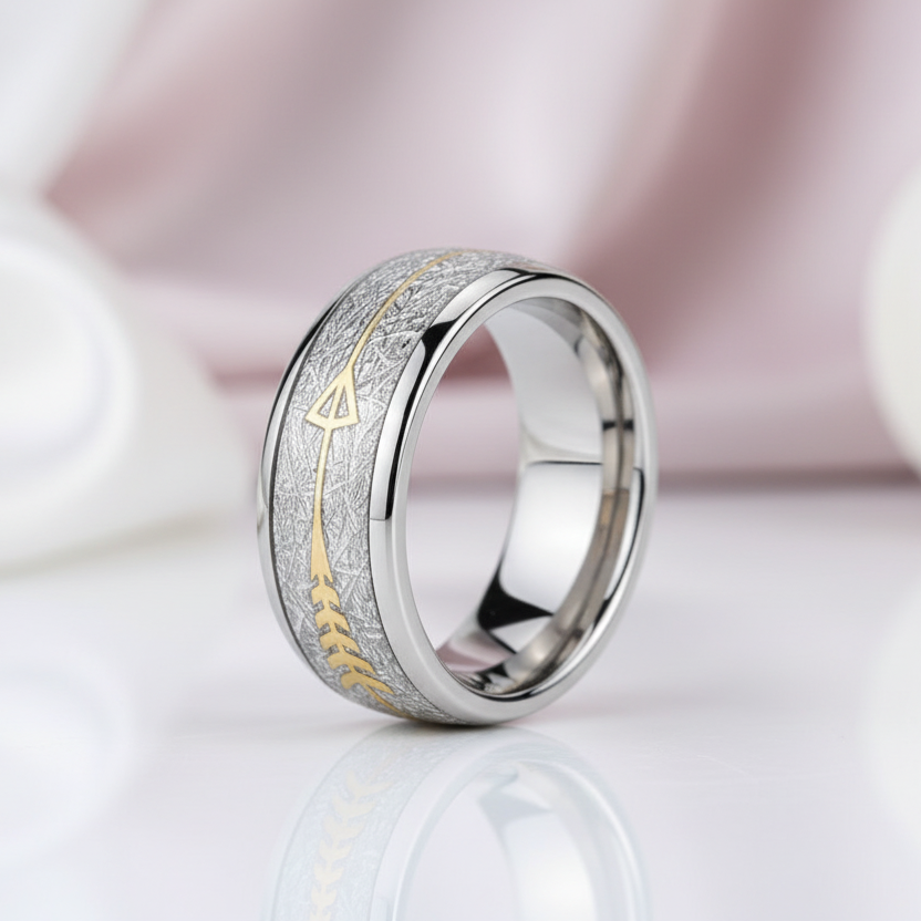 Tungsten Carbide Unique Design Fills 8mm Ring-Black Diamonds New York