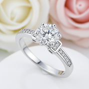 Twinkle Stone 1.0Ct VVS1 Diamond Engagement Ring-Black Diamonds New York