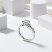 Twinkle Stone 1.0Ct VVS1 Diamond Engagement Ring-Black Diamonds New York