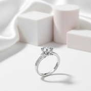 Twinkle Stone 1.0Ct VVS1 Diamond Engagement Ring-Black Diamonds New York