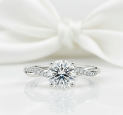 Twist 1.25ct Round Cut Diamond Promise Ring-Black Diamonds New York