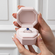 Twist 1.25 Carat Blue Sapphire Round Cut Promise Ring-Black Diamonds New York