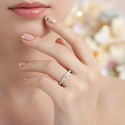 Twist 14K White Gold Diamond Stack Half Eternity Wedding Band-Black Diamonds New York