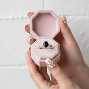 Twist Rose Gold Black Diamond Option Oval Cut Engagement Ring-Black Diamonds New York