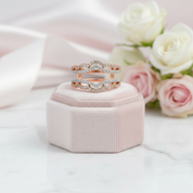 Two tone Elegant Curve Ring Enhancer-Black Diamonds New York