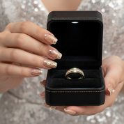 Two Tone Eternity Diamond Men's Wedding Band-Black Diamonds New York