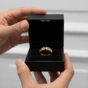 Two Tone Transformable Stainless Steel Men's Ring-Black Diamonds New York