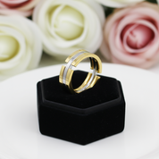 Two Tone Transformable Stainless Steel Men's Ring-Black Diamonds New York