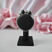 Unique Black Punk Karma Beads Bracelet-Black Diamonds New York