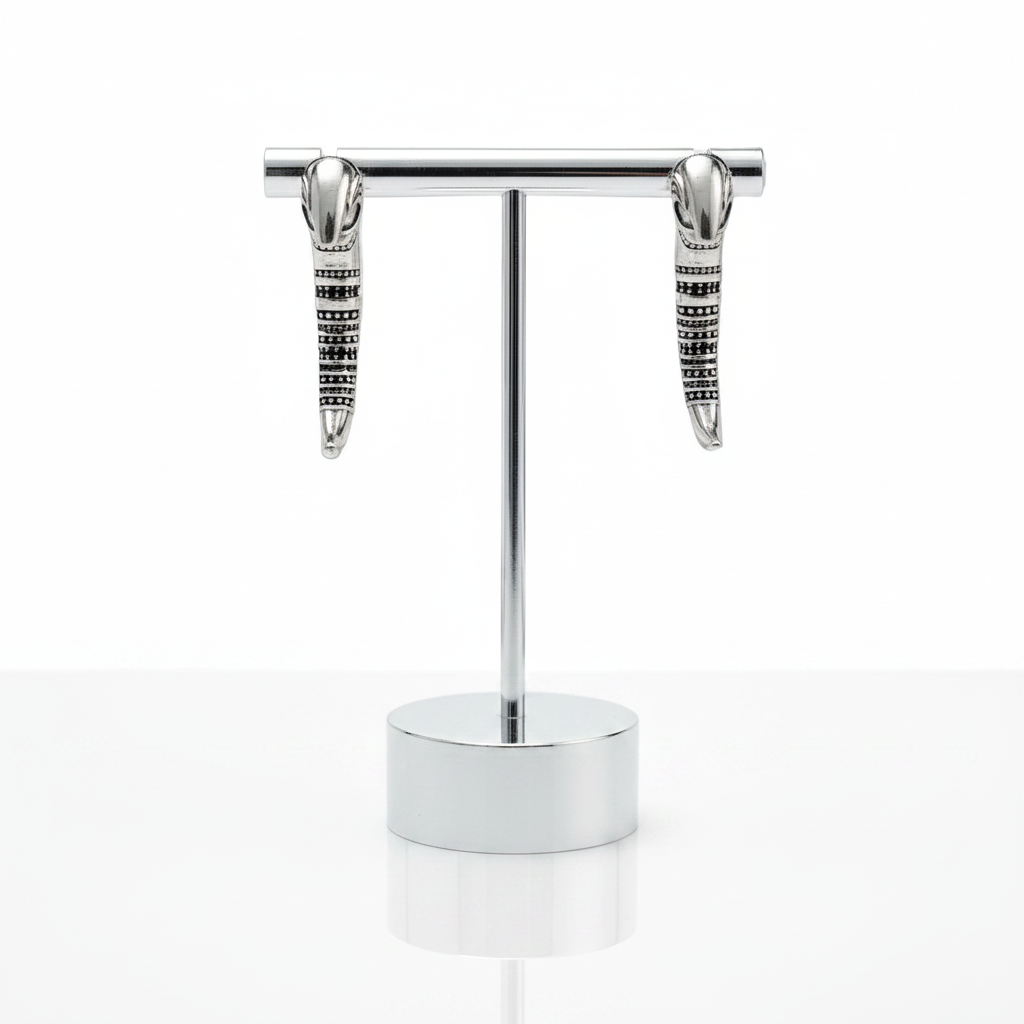 Unique Claw Design Earrings-Black Diamonds New York