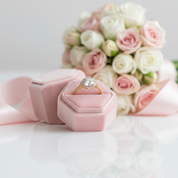 Unique Flower Halo Design Round Cut Yellow Gold Engagement Ring-Black Diamonds New York