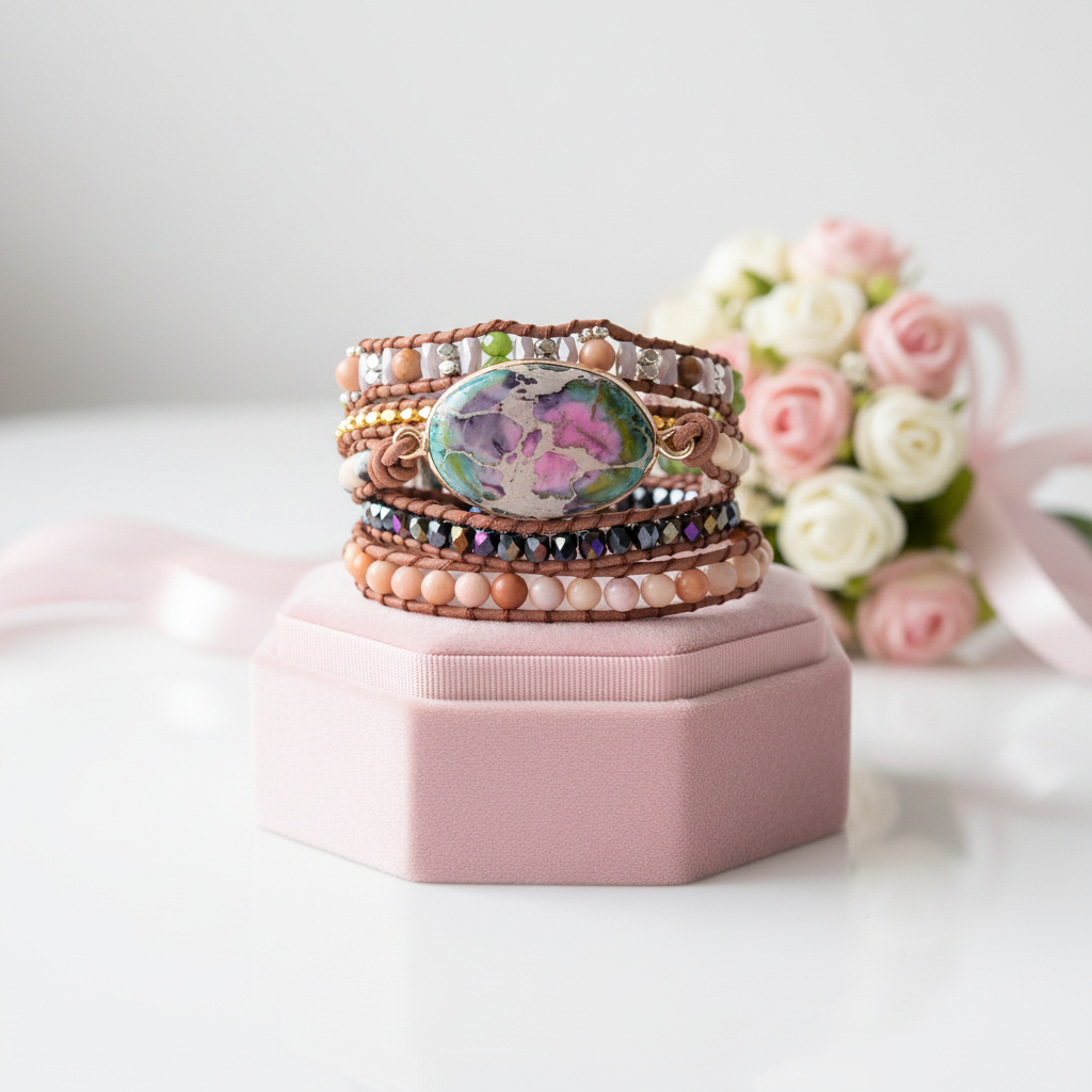 Unique Mixed Stone Bohemian Bracelet-Black Diamonds New York