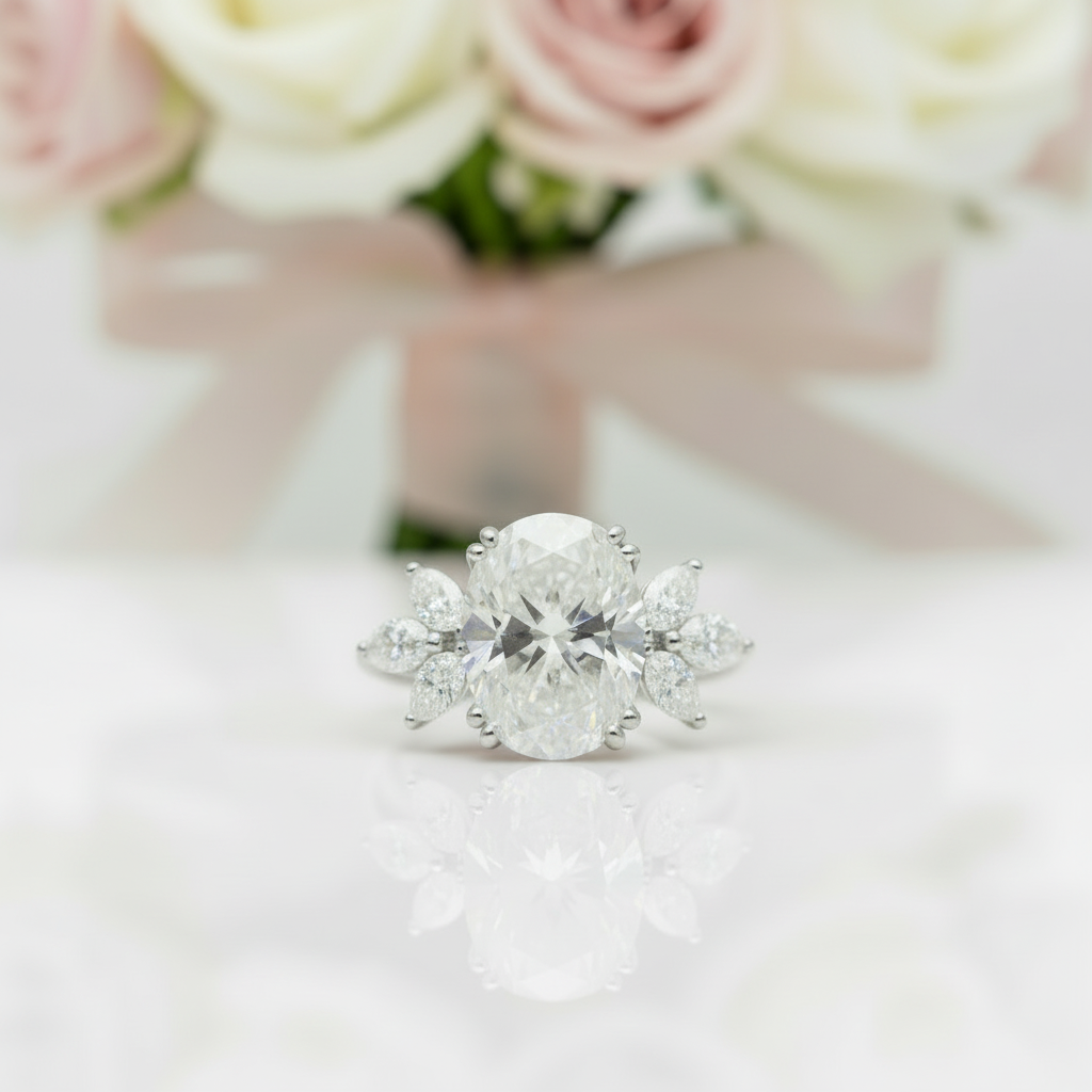 Unique Oval Cut Diamond Option Yellow Gold Minimalist Engagement Ring-Black Diamonds New York