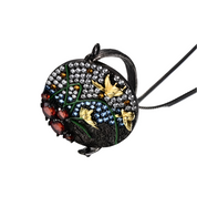 Unique Rotatable Butterfly Handmade Pendant Necklace-Black Diamonds New York