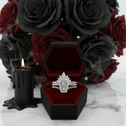 Until Death Rings- Limited Coffin Shape Diamond Option Wedding Rings-Black Diamonds New York