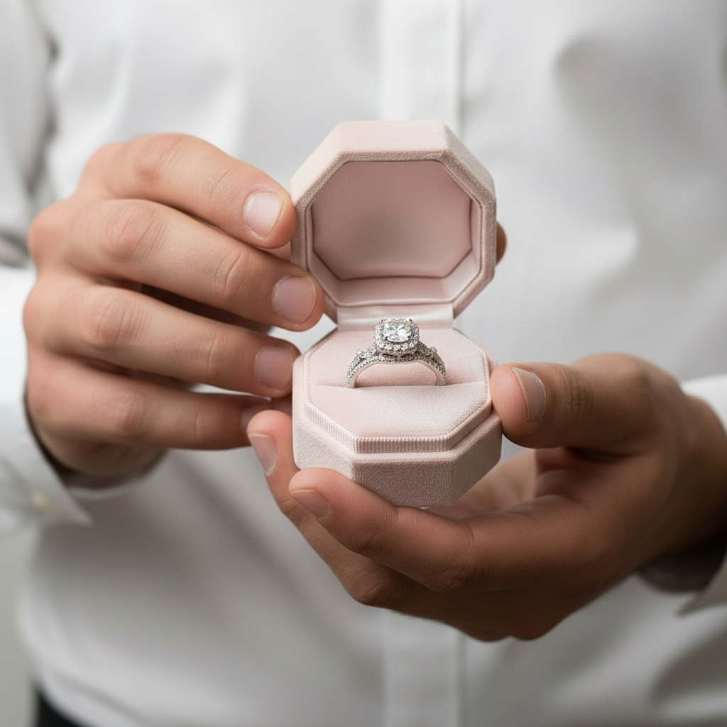 Vintage 1.53 Ctw Round Diamond Engagement Ring Set-Black Diamonds New York