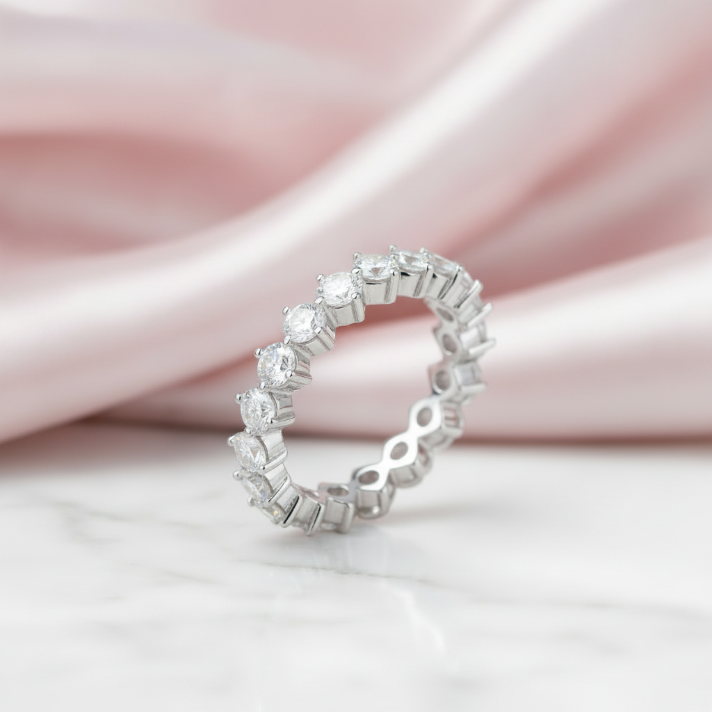 Vintage Art Round Cut Women's Wedding Band-Black Diamonds New York