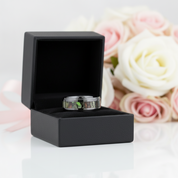 Vintage Black Ceramic Men's Wedding Band-Black Diamonds New York