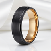 Vintage Black Tungsten Carbide Wedding Band