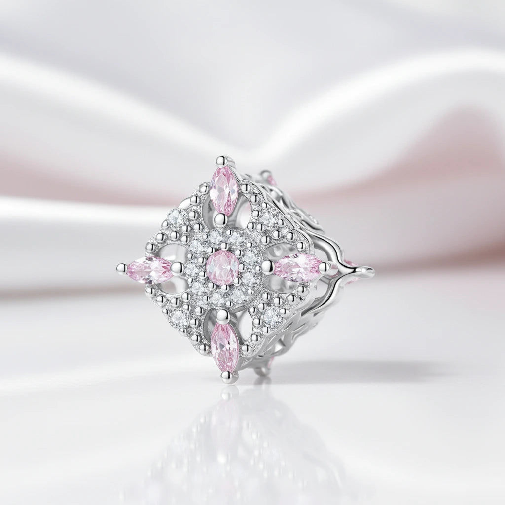 Vintage Colorful Diamond Option Charm-Black Diamonds New York