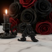 Vintage Diablo Rose Series Flower Charms-Black Diamonds New York