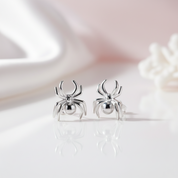 Vintage Eight-Legged Spider Stud Earrings-Black Diamonds New York