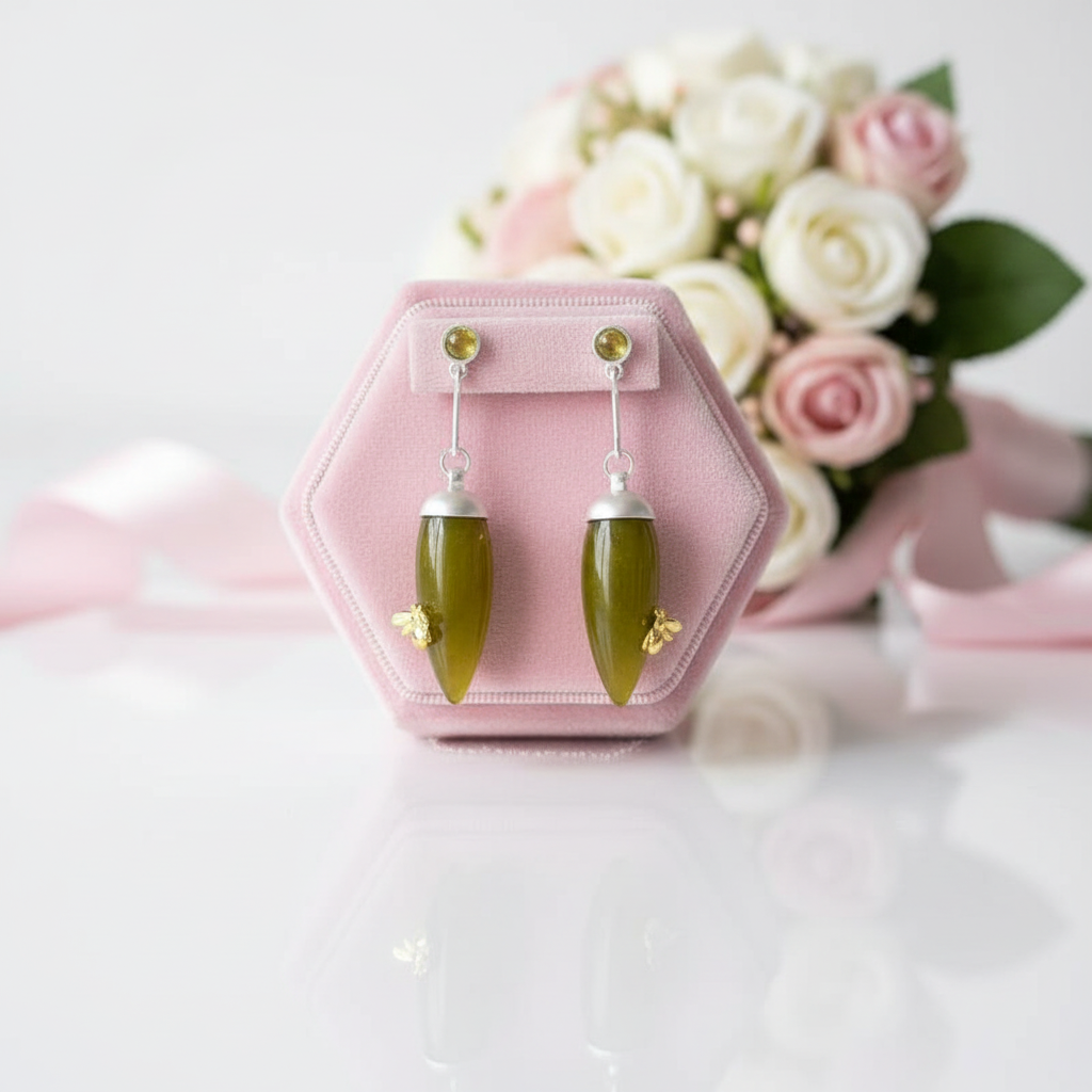 Vintage Elegant Drop Earrings-Black Diamonds New York